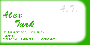 alex turk business card